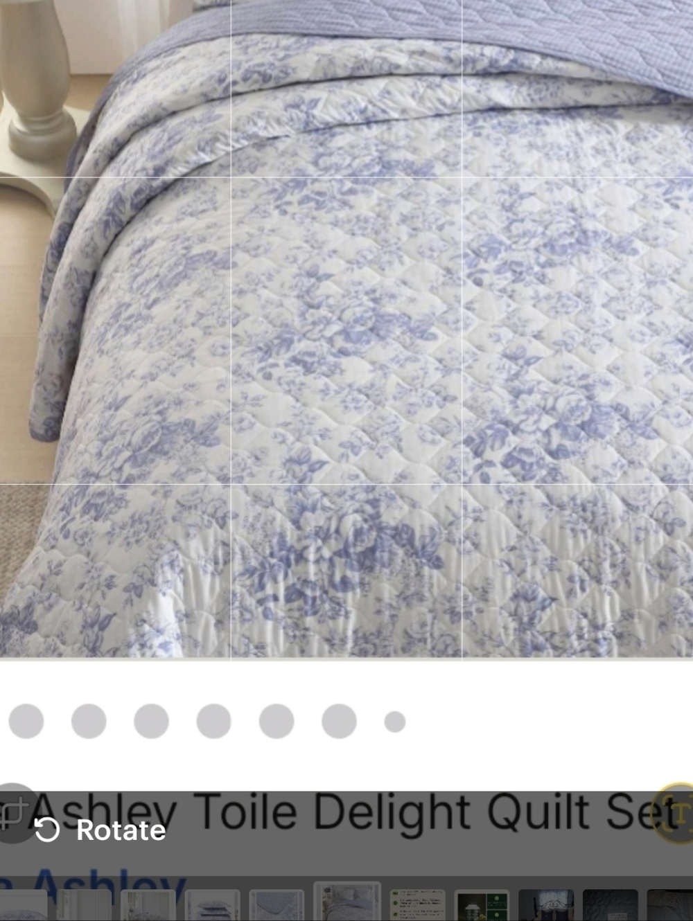 Laura Ashley Quilt Toile Delight Set